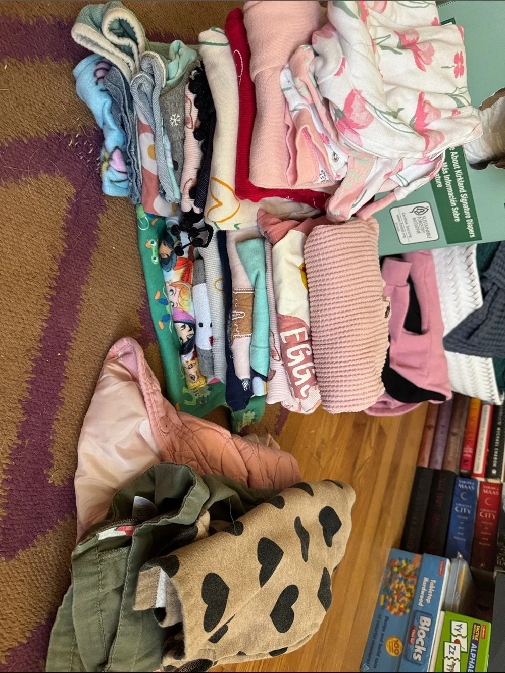 Assorted Kids Clothing Bundle - Pink, Green, Cream, Black